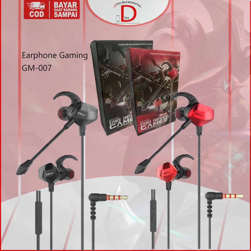 Headset Gaming With Microphone Stereo Handsfree Earphone GM-007 Original 100%