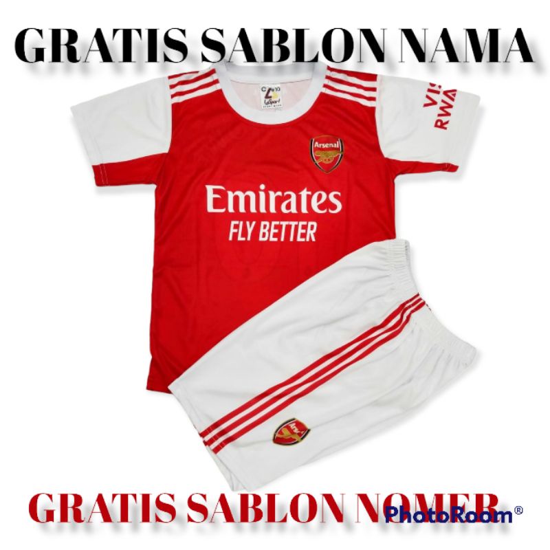 SETELAN BAJU BOLA ANAK LAKI LAKI/GRATIS SABLON NAMA DAN NOMER PUNGGUNG