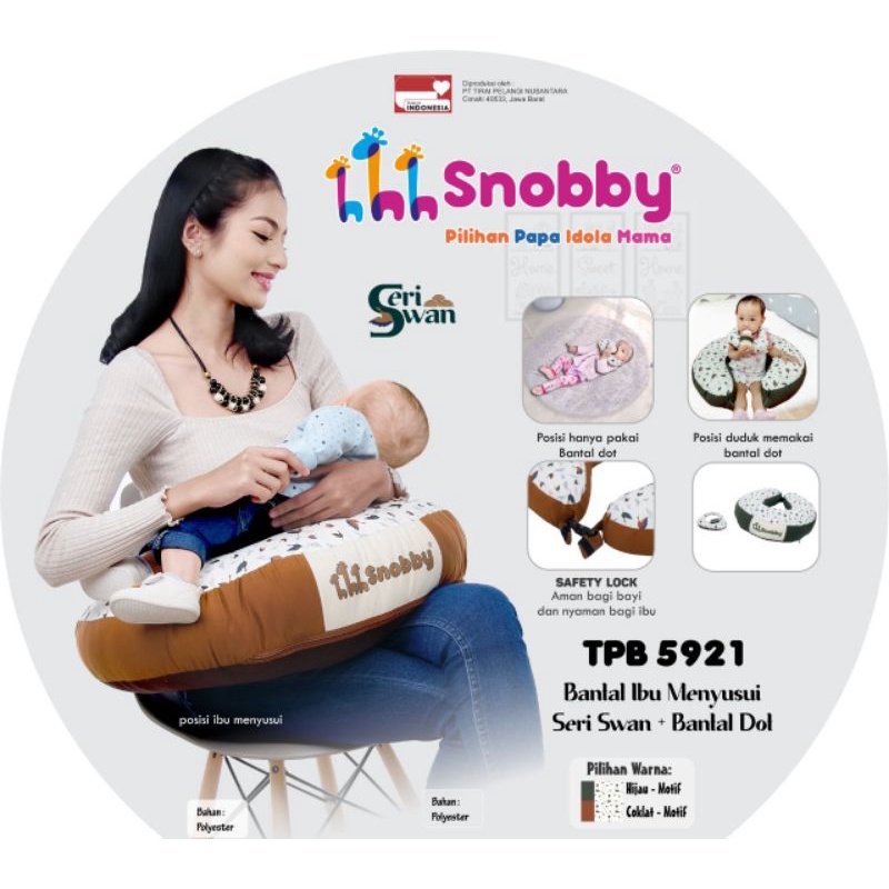 Bantal Menyusui + Bantal Dot Snobby Seri Swan