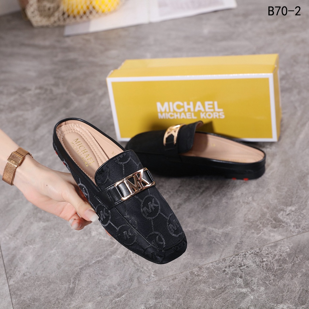 Canvas Flat Mules B70-2