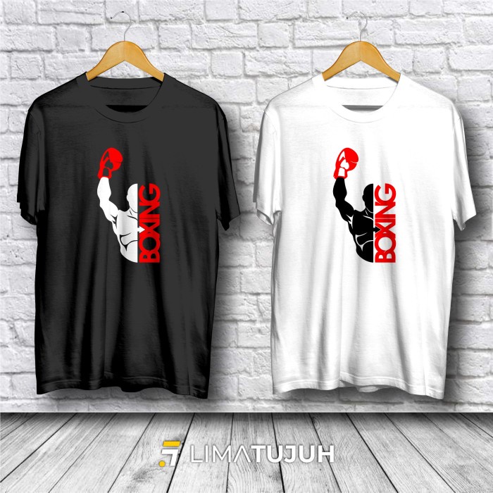 Kaos Boxing Desain Siluet Baju Olahraga