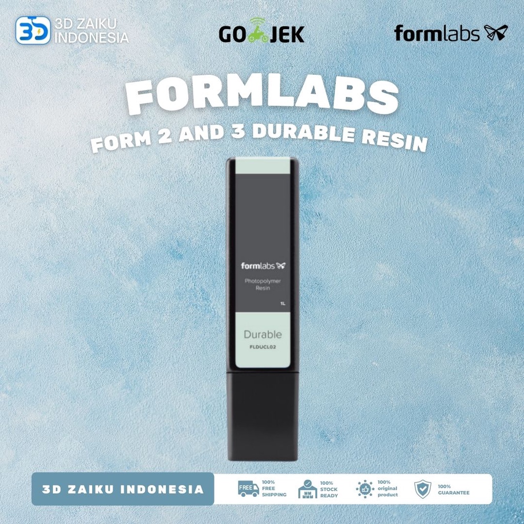 Original Formlabs Form 2 and 3 Durable Resin for 3D Printing