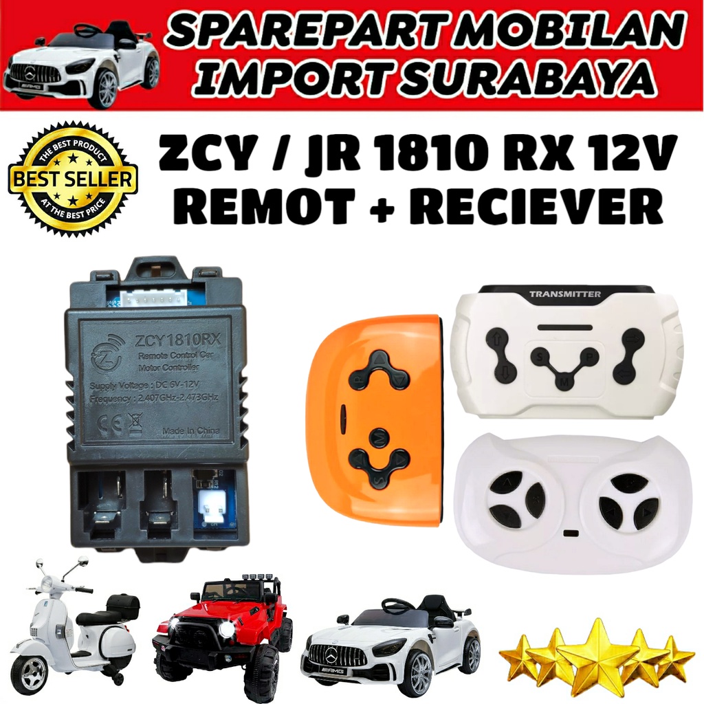 RECEIVER MODUL TRANSMITTER ZCY JR 1810 RX 12V 7 PIN MOBILAN AKI ANAK MOBIL MAINAN ANAK PMB PLIKO UNIKID EXOTIC PASIFIC YUKITA JEEP SPEEDS JR1810RX 7P RESEVER RECIVER MOTHERBOARD