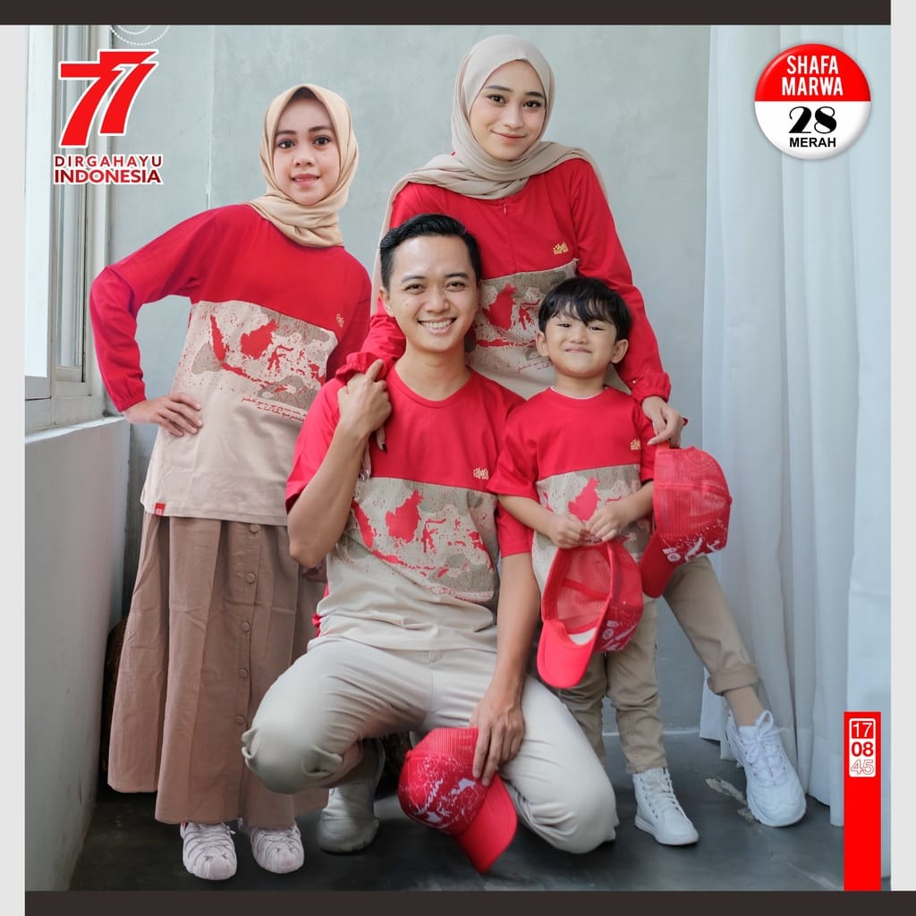 BAJU KAOS TANGAN PANJANG MUSLIM COUPLE PASANGAN SHAFA MARWA SERIS TERBARU CUPLE KELUARGA