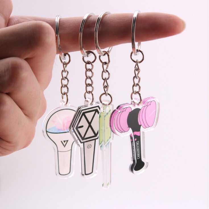 MOGYMOGY GK04 Gantungan Kunci KPOP Lightstick Akrilik Light Stick Korea Group