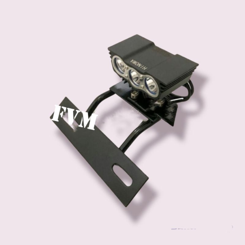 lampu tembak 3mata+breket/lampu touring/lampu led rx king,cb,tiger
