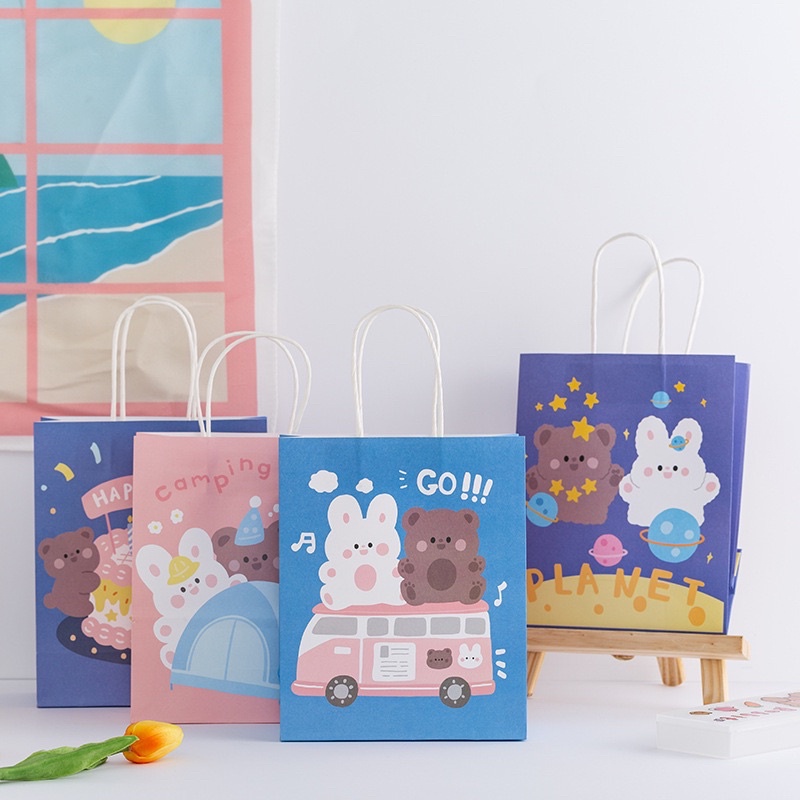 

Paper Bag Gift Kertas Kantong Bingkisan Hadiah Bungkus Kado Tas Mini Lucu Aesthetic Import Papper Plastik Tentengan Wrap Karakter Animal Pastel Lucu Cute #pb02