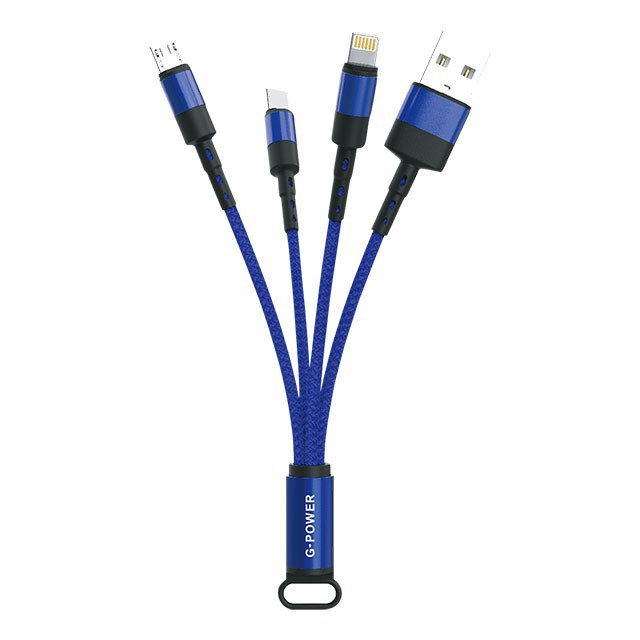 GPOWER DATA CABLE U33 3in 1 ( MICRO,TYPE C, LIGHTNING) With Support 3A Quick Charge