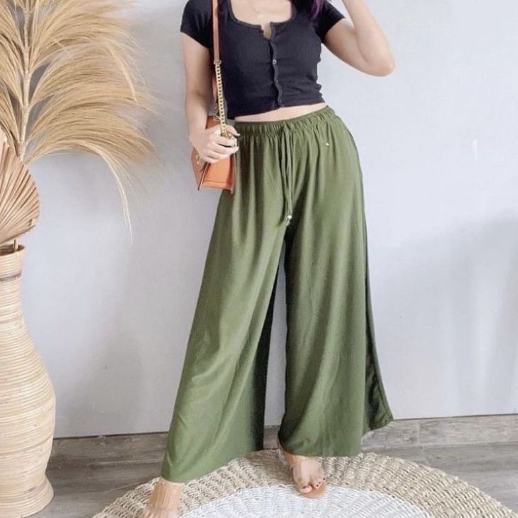 LIDYA - UNIQLO CULLOTE PANTS PREMIUM / KULOT JERSEY MOSCREPE FULL KARET