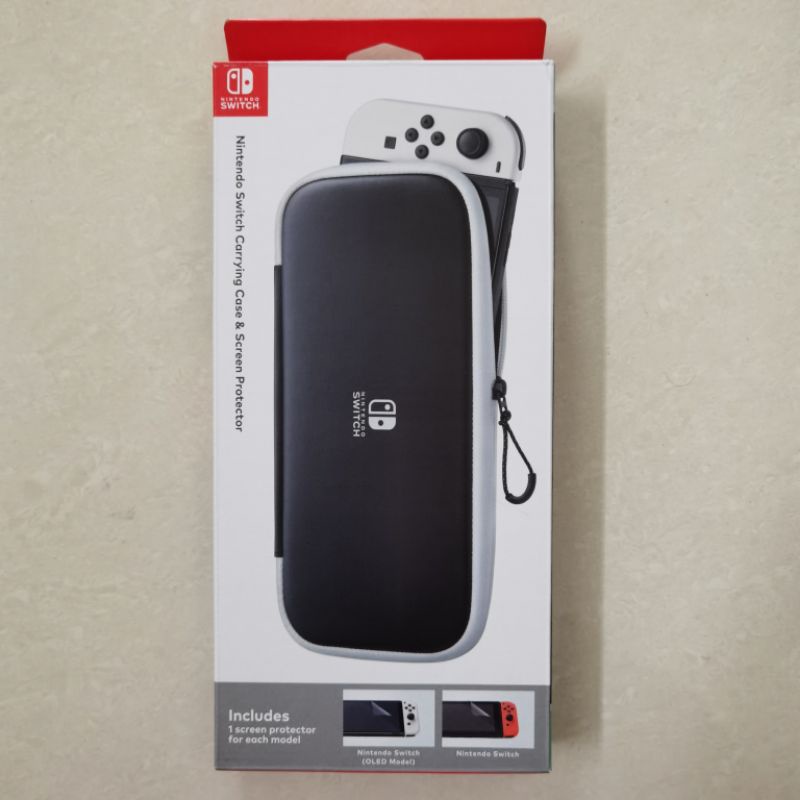 Nintendo Switch OLED Carrying Case Tas Dompet Bag Original Antigores Screen Protector