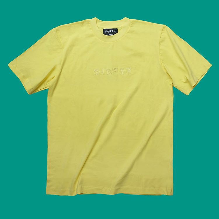 

GetDirrty Dirrty Embroidery Pale Yellow Tee