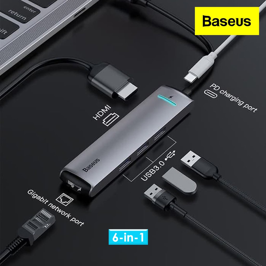 BASEUS Mechanical Eye Six in one Smart HUB Docking Station USB Type