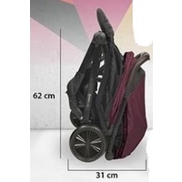 Hybrid Caby Stacy Stroller Charcoal + Seat Liner / Kereta Dorong Bayi