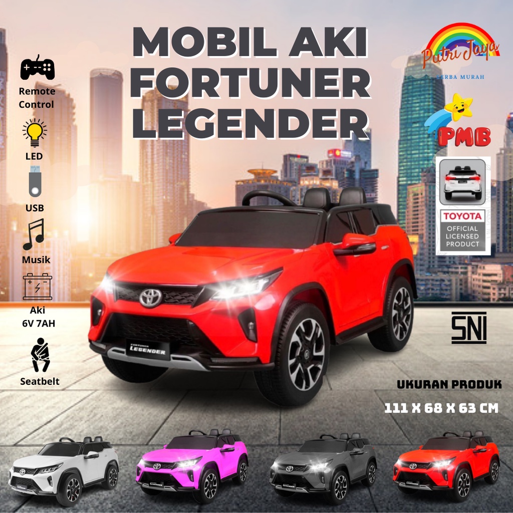 Mobil Aki Anak Mainan Aki Anak Mobil Mobilan Model Fortuner Remote Control PMB M7588