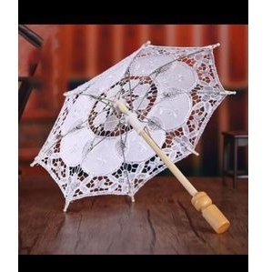 payung mini renda wedding prop hiasan meja