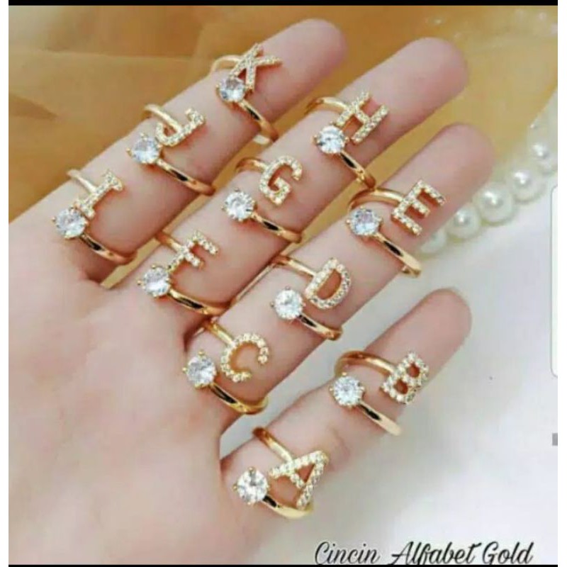 JNjewerly / ( XUPING ) cincin huruf anak / cincin huruf / cincin nama / cincin xuping