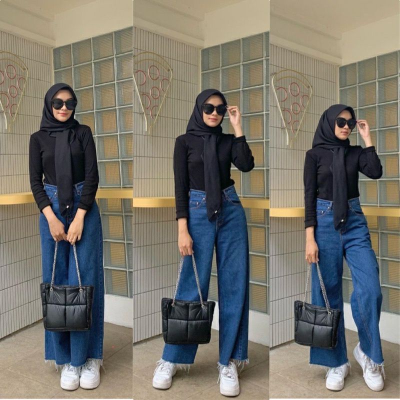 DAZZLE bag tas selempang wanita terbaru kekinian  tas parasut jait jait terlaris tas bahu tali rantai tote bag