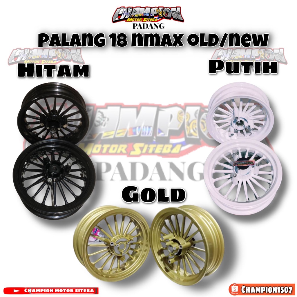 VELG VROSSI PALANG 18 GALAXY MODEL DAYTONA NMAX NEW NMAX OLD 350/400 GOLD PUTIH HITAM