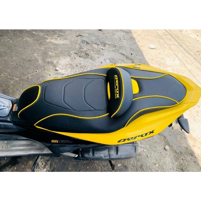kulit jok aerox custom model Eropa / cover jok motor aerox modifikasi