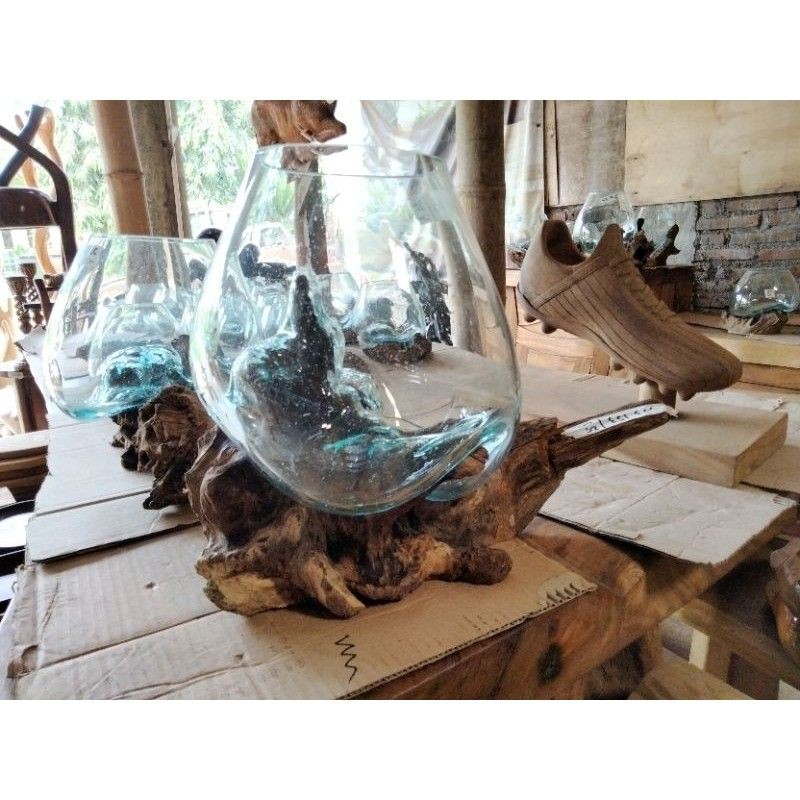 Abbasyjayi - Aquarium Akar Kayu Jayi Furniture Jepara Diameter 25cm