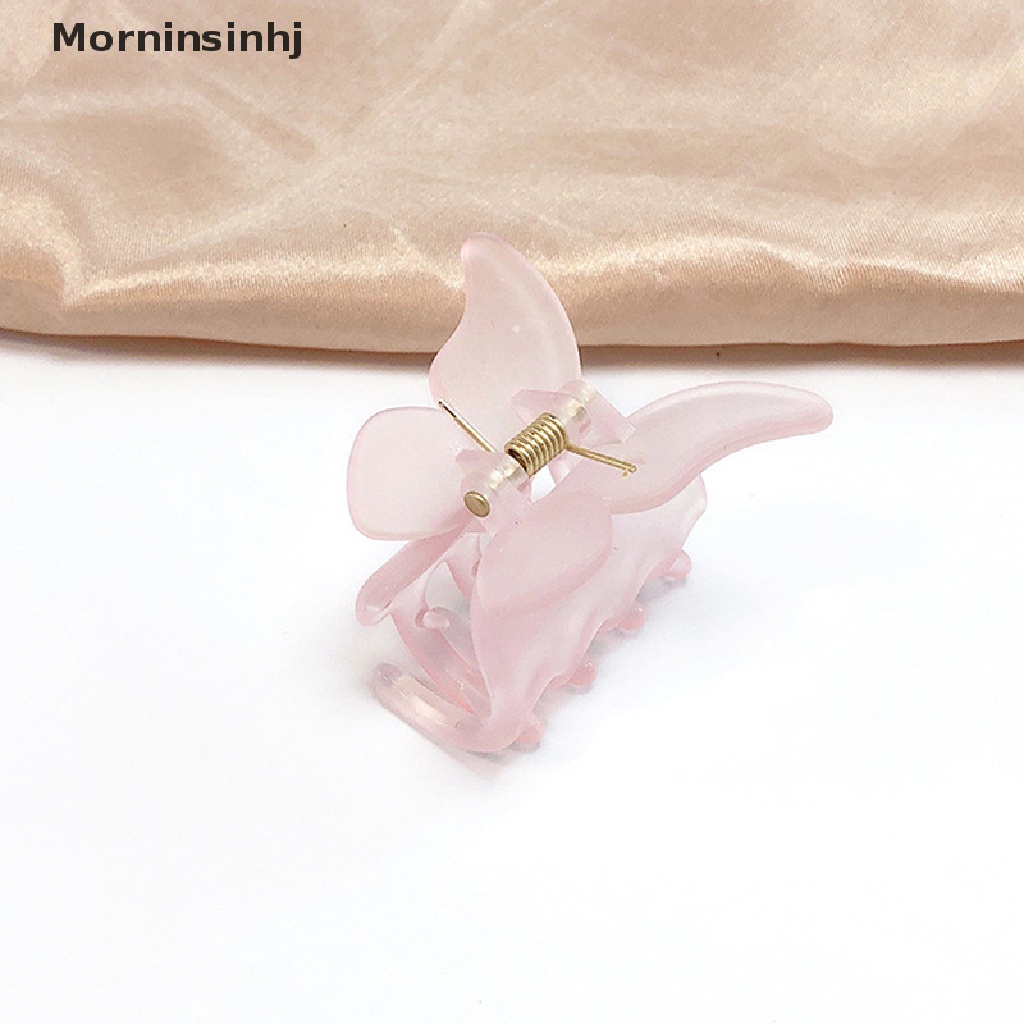 Jepit Rambut Bentuk Butterfly Aksen Mutiara Bahan Resin