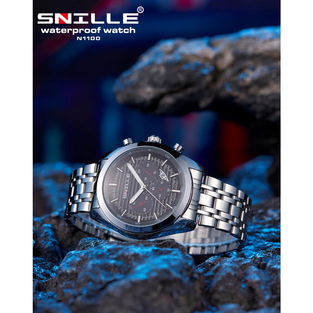 JAM TANGAN PRIA SNILLE ORIGINAL ANTI AIR RANTAI FASHION WATERPROOF