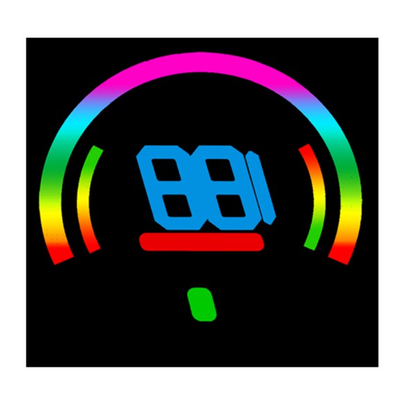 Stiker speedometer CS1 Modifikasi warna pelangi