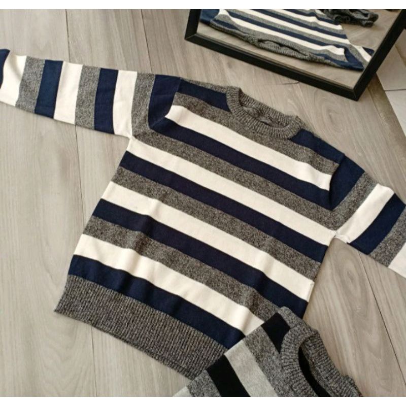 kaos sweater rajut knit anak usia 9-11 tahun