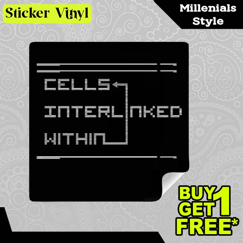 

Stiker Sticker Cells Interlinked Within Gambar Unik Desain Keren dan Kekinian Aesthetic Bahan Vinyl Satuan Anti Air