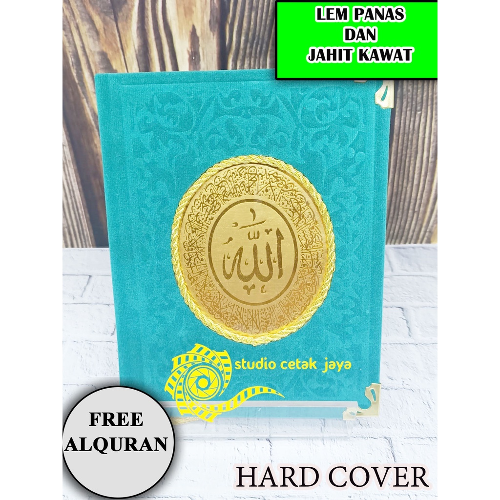 Cetak Buku Yasin Cover Beludru 132 Halaman Free Tasbih Jahit Kawat