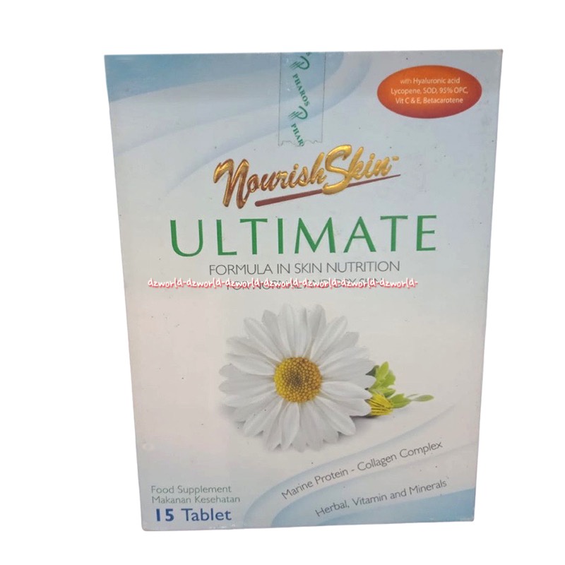 Nourish Skin Ultimate 15tablet Suplemen Collagen Complex Untuk Kulit Wajah Muka Noursihskin Makanan Kesehatan