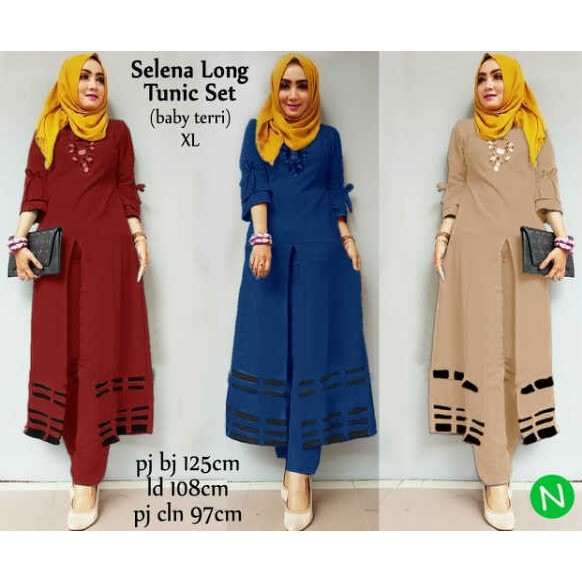 TERLARIS PAKAIAN SET GAMIS WANITA MUSLIM SYARI LEBARAN xl jumbo big size setelan muslim hijab bigsiz