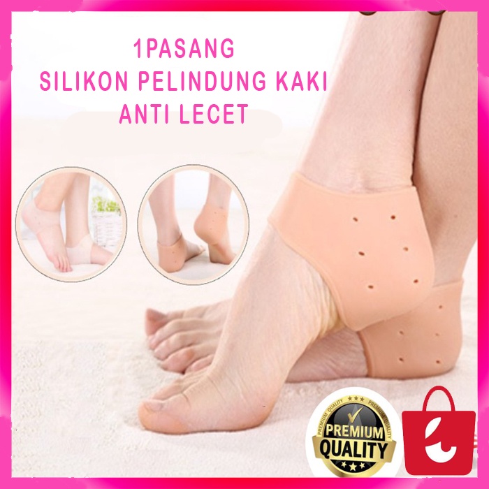 [Bisa COD] Sepasang Silikon Pelindung Tumit Telapak Kaki Anti Lecet - Gel Silikon Tumit