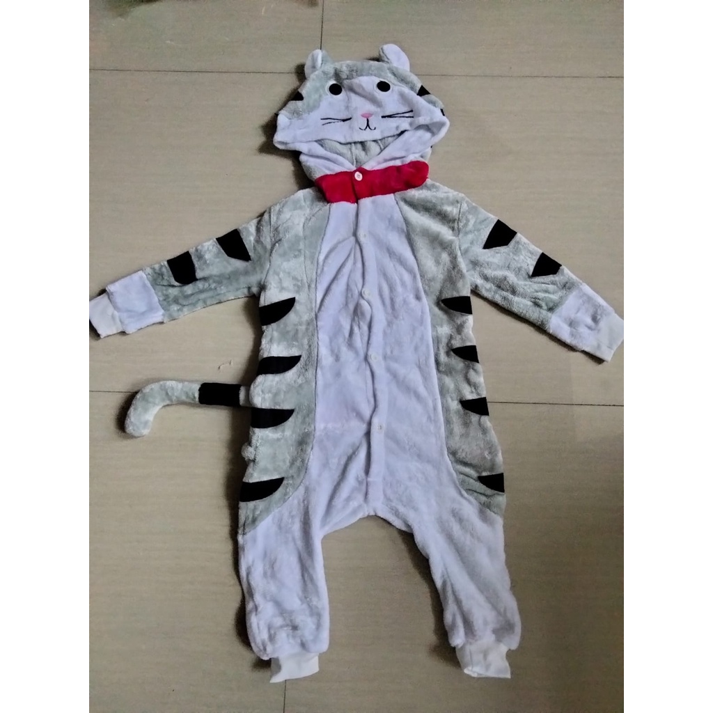 KOSTUM ONESIE NYANKO SENSEI KUCING CAT COSPLAY PIYAMA ANAK