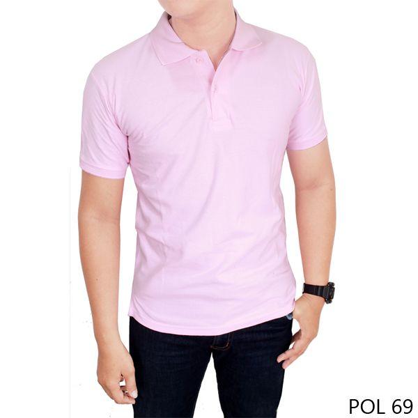 Kaos Polos Kerah Pink 100% Cotton Pique - POL 69