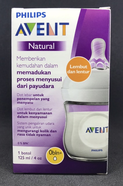 Philips Avent Bottle Natural 125ml White Botol Susu Bayi SCF690 125ml