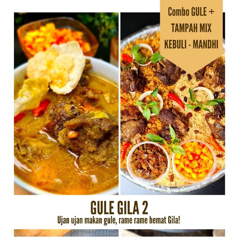 

Combo Gule 1 kg + Tampah Mix Nasi Kebuli-Mandhi 6 porsi