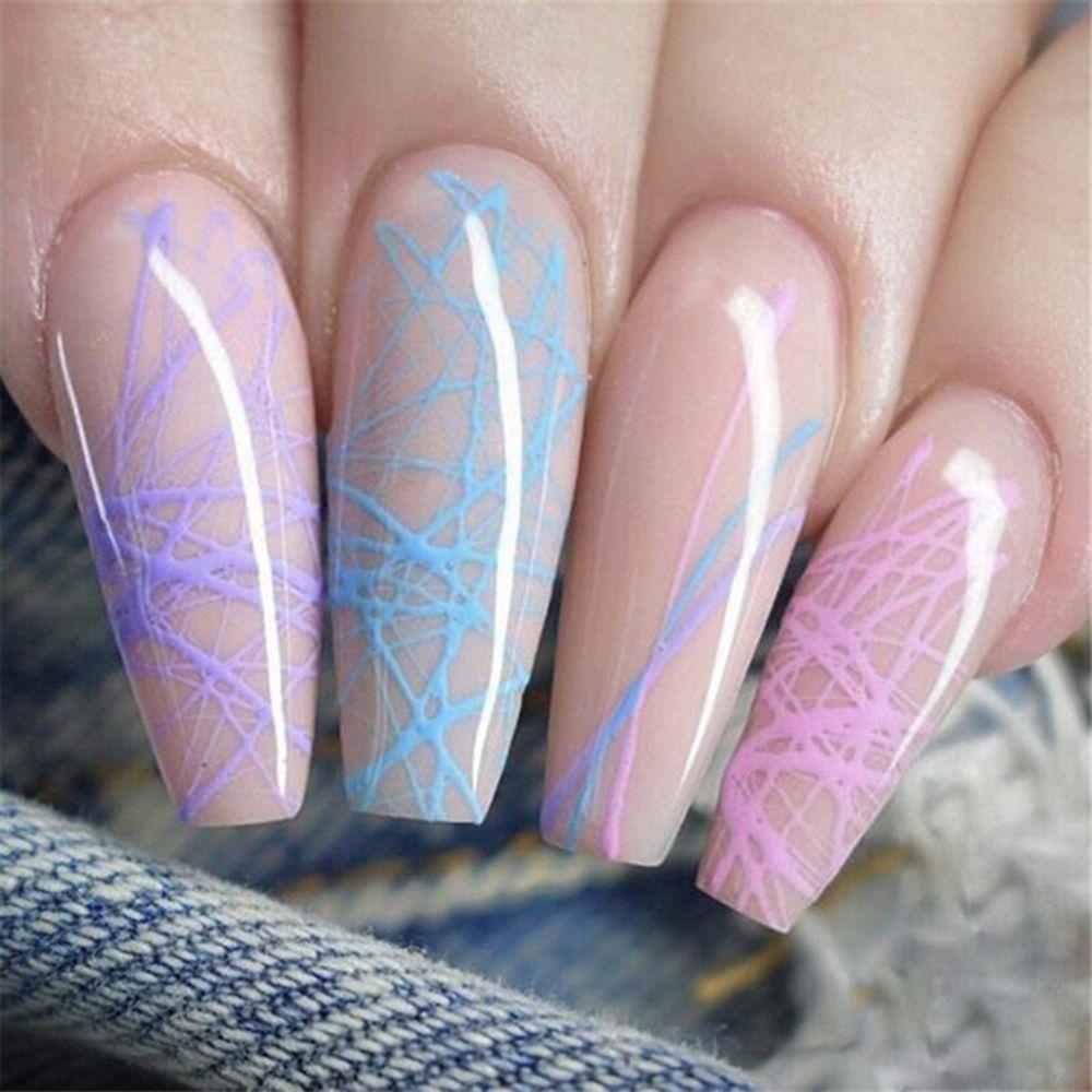 Preva Nail Liner Painting Pen Gambar Profesional DIY Gagang Logam
