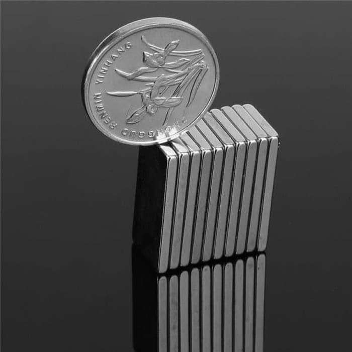 Magnet Daya Rekat Kuat - Block Cuboid Neodymium 20x10X2mm (1pc)