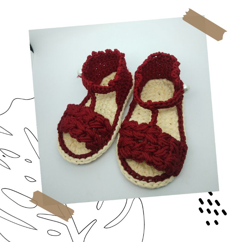 Sepatu Bayi perempuan sepatu rajutan