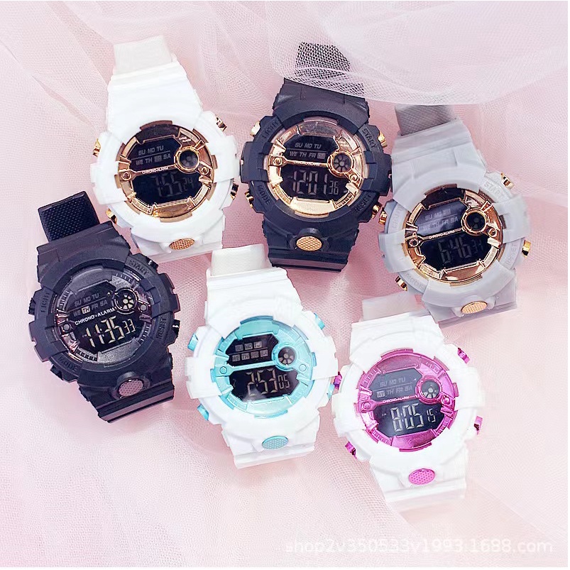 JACKSHOP Jam Tangan Pria Wanita Sport Anti Air Jam Tangan Dewasa Import