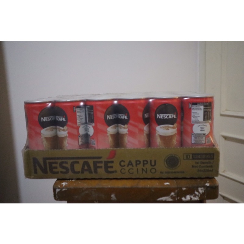 

Nescafe cappuchino 220ml isi 24 kaleng ( baru )