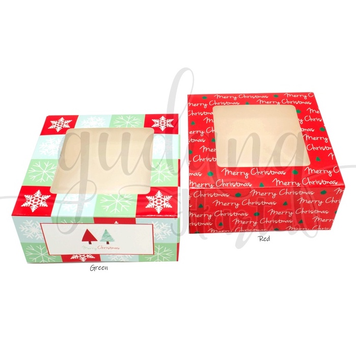 Box Cupcakes Natal Kotak Hadiah Natal Cookies Box Christmas GH 509007