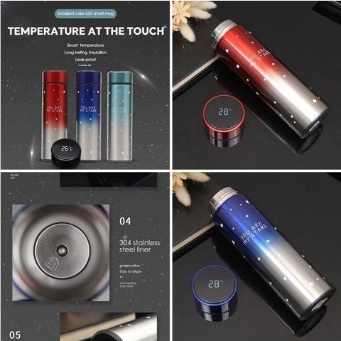 (COD) Termos Led Suhu Hitam &quot;You Are My Star&quot; - Thermos Temperatur Suhu - Vacuum Tumbler Botol Minum