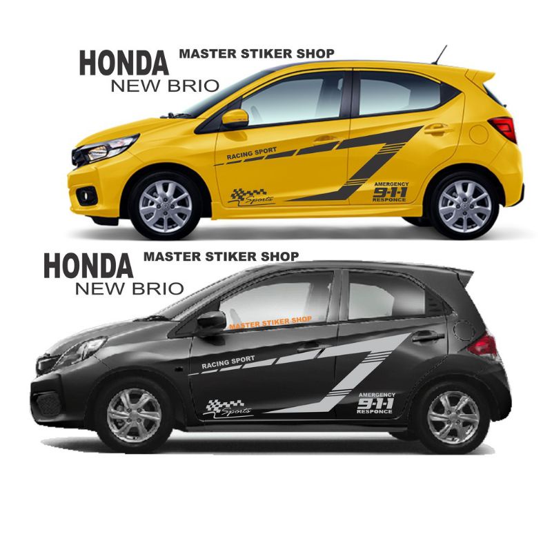 stiker stiker racing sport mobil Honda Brio jazz Ayla Agya