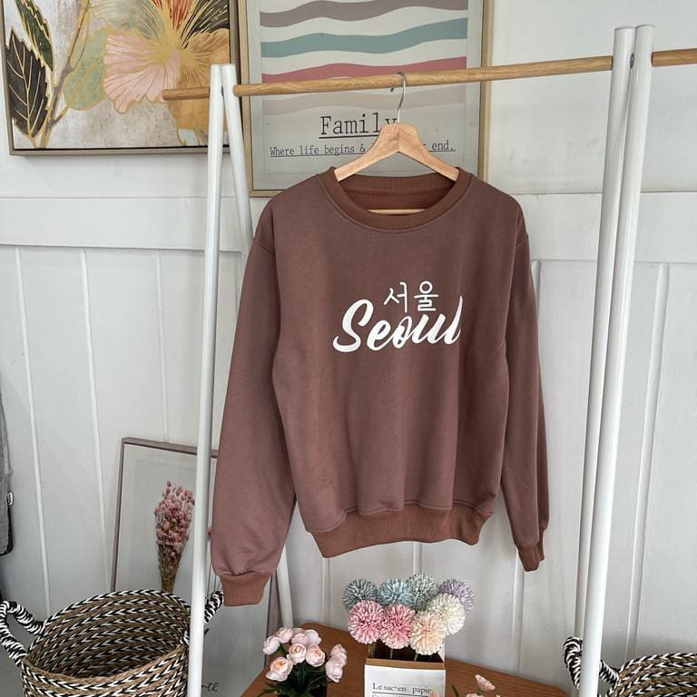 SWEATER WANITA SEOUL//ATASAN WANITA LUCU ALA KOREA TEBAL TERBARU.