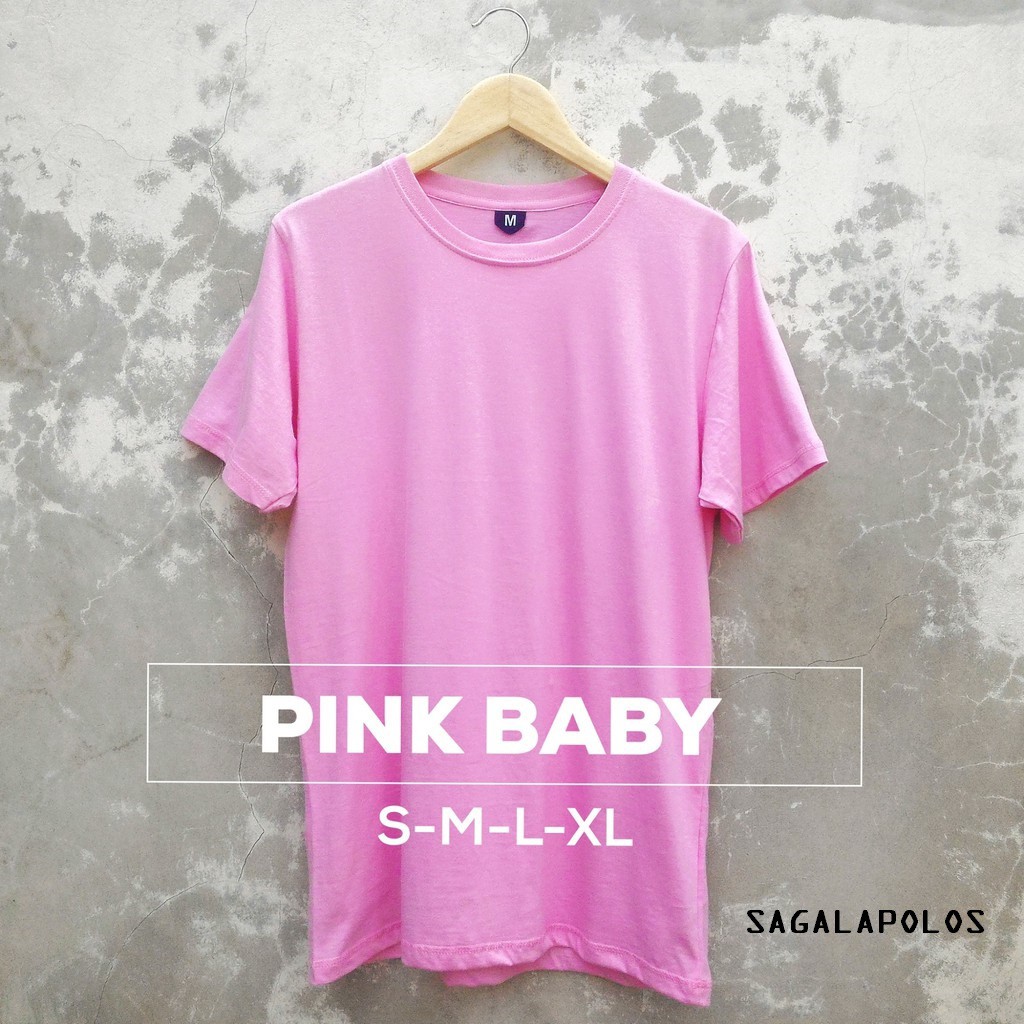 KAOS POLOS OBLONG PINK  PRIA WANITA  KAOS PENDEK