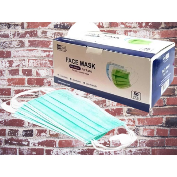 Masker Gidcare face mask Non Medis Per Box Warna / Face Mask / Masker Non-MEDIS 3-ply Earloop @50pcs