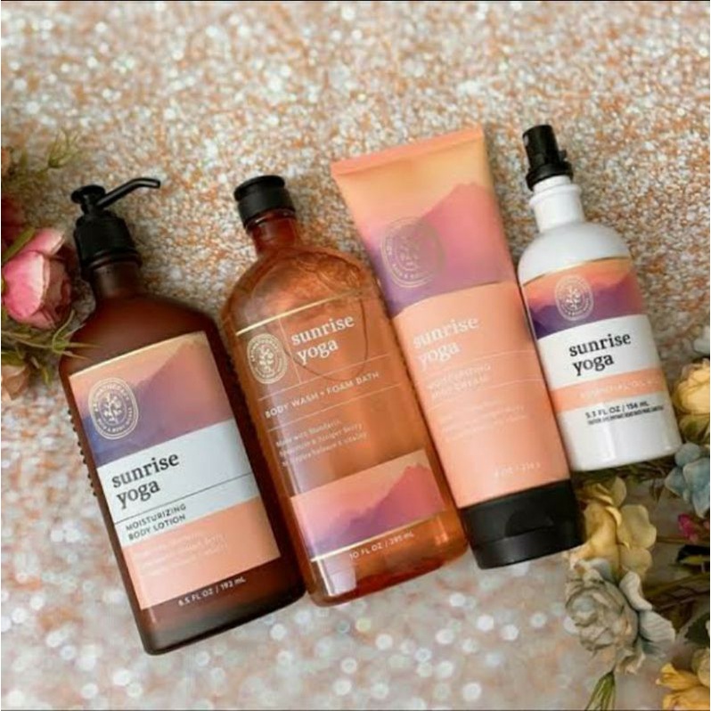 BATH AND BODY WORKS BBW SUNRISE YOGA MANDARIN SPEARMINT JUNIPER BERRY SERIES BODY MIST BODY CREAM BODY LOTION BODY WASH SHOWER GEL WALLFLOWER SCENTPORTABLE POCKETBAC BODY SCRUB DEEP CLEANSING SOAP PILLOWMIST ROOMSPRAY LUXURY BATH GENTLE FOAMING GENTLE GEL