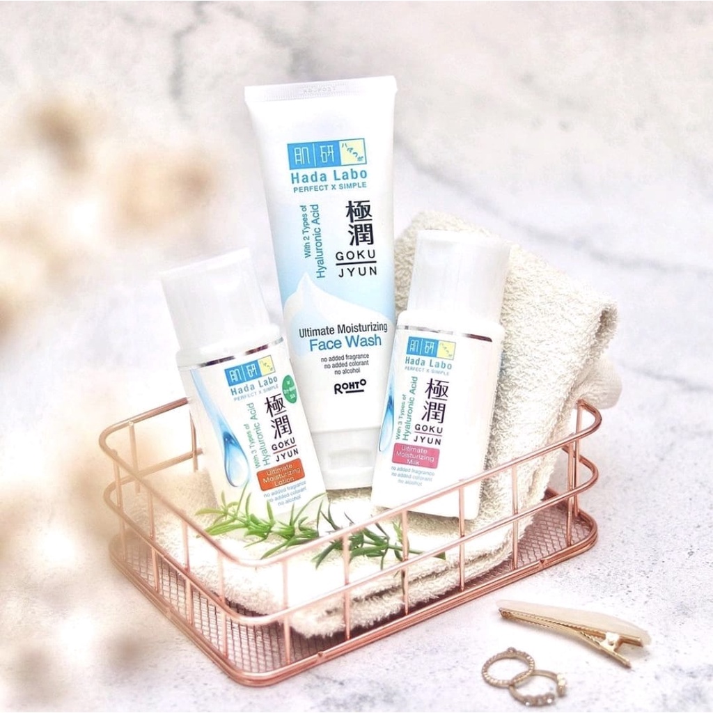 Hada Labo Gokujyun Shirojyun Ultimate Moisturizer Premium Lotion Facewash Moist Lotion